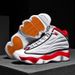 Unisex Basketball Fashion Veatile Thick Sole Wear-Resistant Sports Couple Slip-On High-Top Trendy Running Shoes_desvips.com