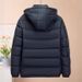Autumn And Winter Men's Cotton-padded Clothes, Thickened Hooded Cotton-padded Jackets, Removable Hats, Young And Middle-aged Short Cotton-padded_desvips.com