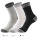 6 Pairs/lot Men's Autumn Winter 100% Cotton Running Sports Hiking Black White Gray Male Long Tube Socks_desvips.com