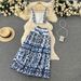 Women Two piece set of short strapless suspender with three-dimensional chest pad and pleated skirt_desvips.com