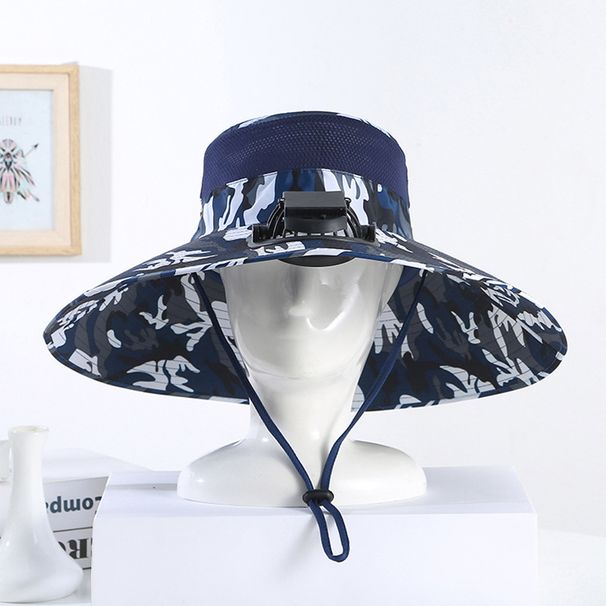 Summer Wide Brim Dual USB Charging Fan For Adults Men Outdoor Sunshade Sun Protection Fishing Work Hat_desvips.com