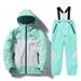 001 Set Boys Girls Winter Waterproof Warm Thickened Snowboard Children's Ski Suit New Model_desvips.com