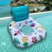 Inflatable Solar Light Night Glow Water Lounge Chair Adult Swimming Pool Backrest Mesh Sitting Circle_desvips.com