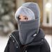 LazyZoom Winter Women, Electric Bike Riding, Warmth Essential, Windproof Mask, Neck Warmer, Integrated Head Cover, Ear_desvips.com