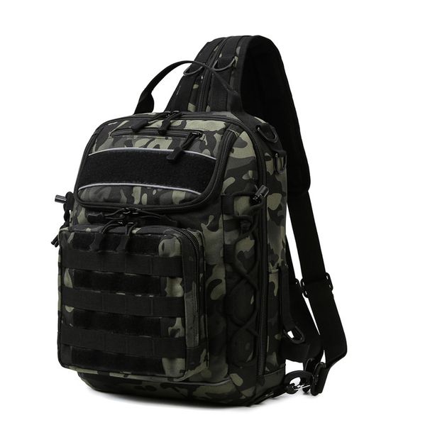 Outdoor Camouflage Single And Double Shoulder Dual-purpose Large-capacity Storage Bag, Tactical Crossbody Bag, Mountain Climbing And Wild Fishing Bag_desvips.com