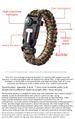 Outdoor Survival Equipment Wild Survival Bracelet Paracord Bracelet Wolf Warrior Special Forces Multifunctional Woven Lifesaving Rope_desvips.com