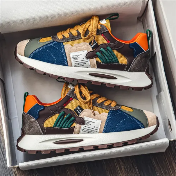 Free Shipping Autumn New Mens Thick Soled Mesh Breathable Dad Forrest Gump Casual Running Sports Travel Shoes_desvips.com