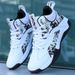 New High-Top Men's Sports Leather Waterproof Basketball Friction Fashion Skate Shoes_desvips.com
