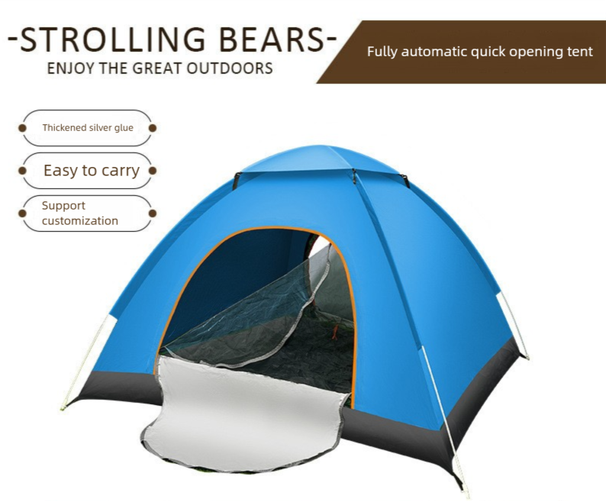 Premium Tent Outdoor Single Double Four-Person Portable Automatic Quick Open Camping Sun Protection_desvips.com