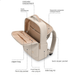 GOLF Large Capacity Women's 15.6" Casual Laptop Backpack Versatitle Dual Shoulder Bag Waterproof Fashion Simple Stylish_desvips.com