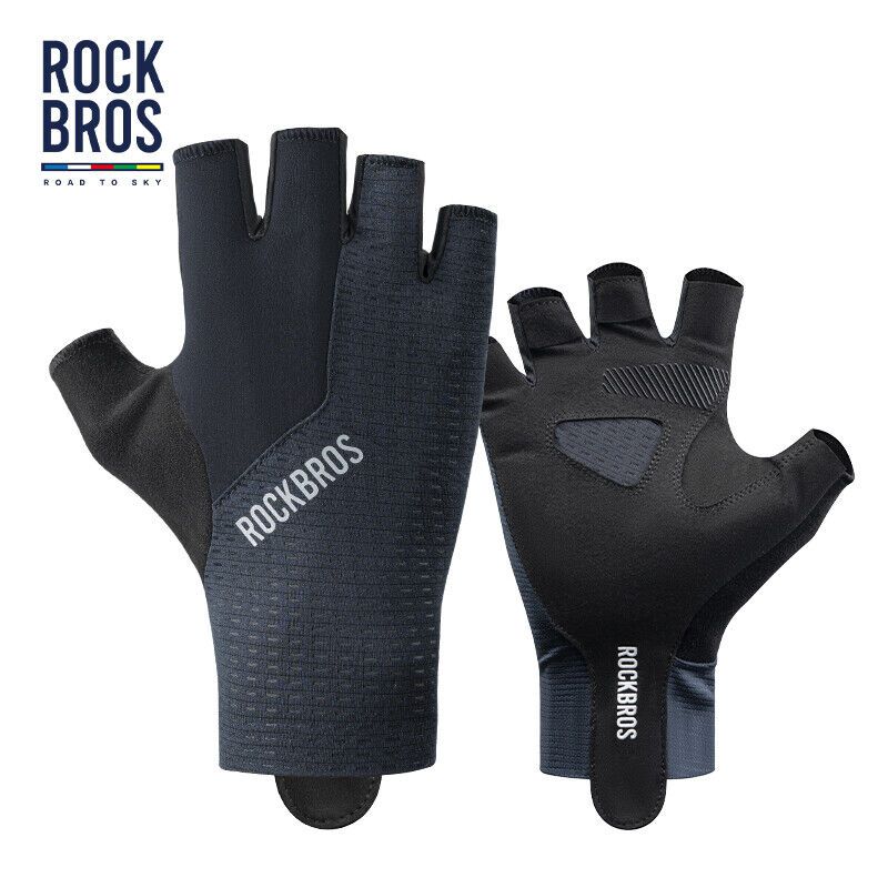ROCKBROS Road to Sky Cycling Gloves, Sports Gloves, Half - finger, Non - slip_desvips.com