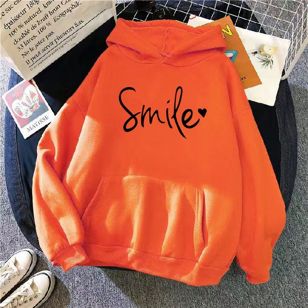 Women's clothing 2023 new autumn letter hooded loose ladies sweatshirt women's tops _desvips.com