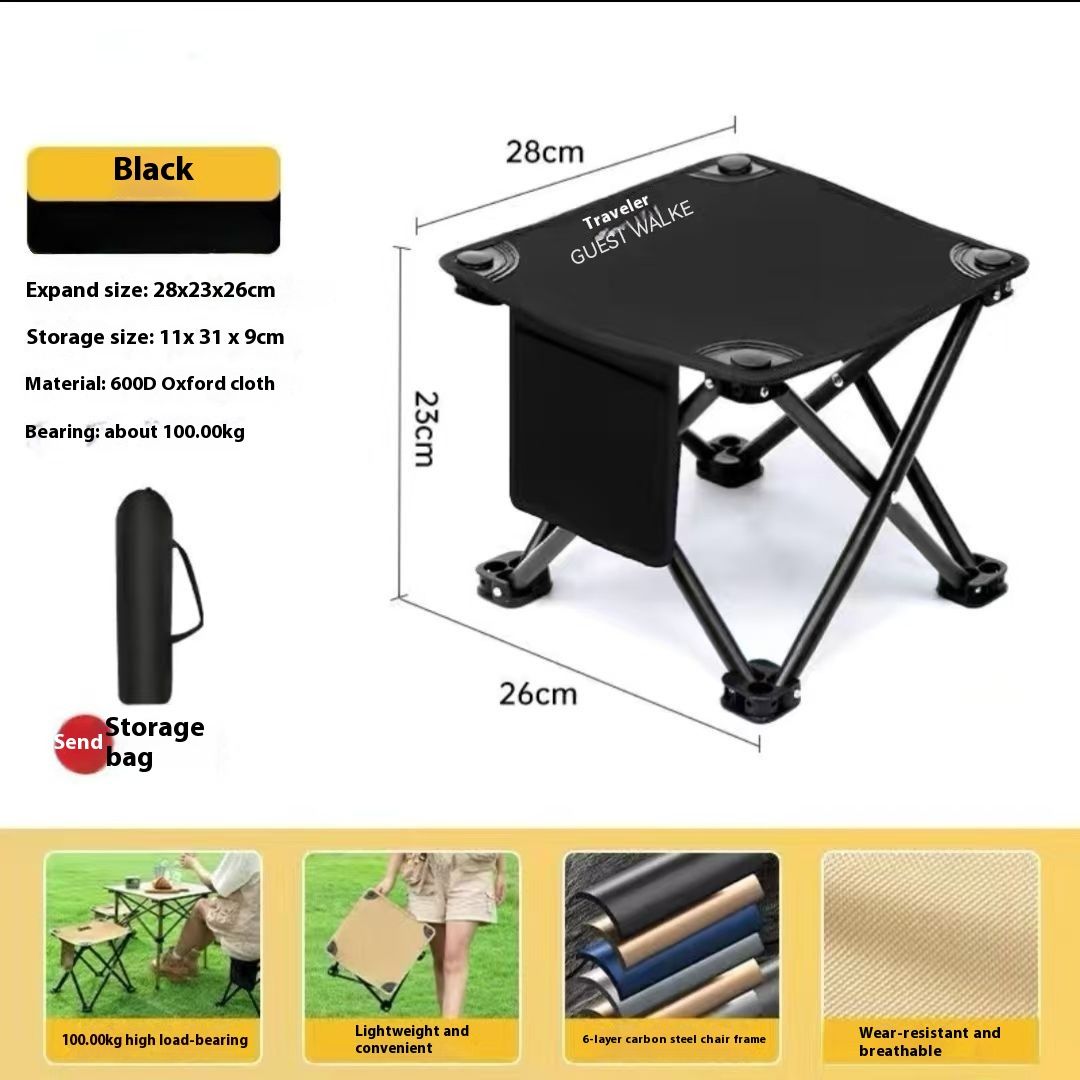 Outdoor Folding Chair Home Camping Ultra-light Portable Stool For Art Fishing Sketching Mazar_desvips.com