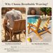 Devoko Adirondack Chairs Set Of 2, PE Leather Outdoor Chairs With Cushions_desvips.com