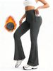 Women's High-Waisted Flared Yoga Pants Summer Fitness Tight Fitting Warm Autumn Winter Style With Pockets_desvips.com