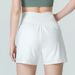 Women's Nylon Ultra-high-waisted Sports Shorts, Faux Two-piece, Loose-fitting, Casual, Anti-exposure, Suitable For_desvips.com