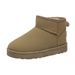 Fashion Casual Thick Soles With Veet Warm Slip-on Students Cotton Shoes Woman_desvips.com