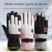 Ski Cotton Gloves Men Winter Thickened Fleece Warm Women Riding Electric Bike Touchscreen Windproof Waterproof Coldproof_desvips.com