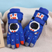 Winter Children's Skiing Gloves With Velvet, Windproof, Snow Playing, Thick Insulation, Outdoor Student Cartoon Touch_desvips.com