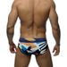 Men's Triangle Printed European And American Sexy Multi-Flower Trunks Hot Spring Beach Swimming Shorts_desvips.com