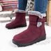 Women's Winter Snow Boots Waterproof Mid-Calf Shoes With Faux Fur Lining & Adjustable Hook-and-Loop Closure – Wide Fit For EU Sizes 36-45_desvips.com