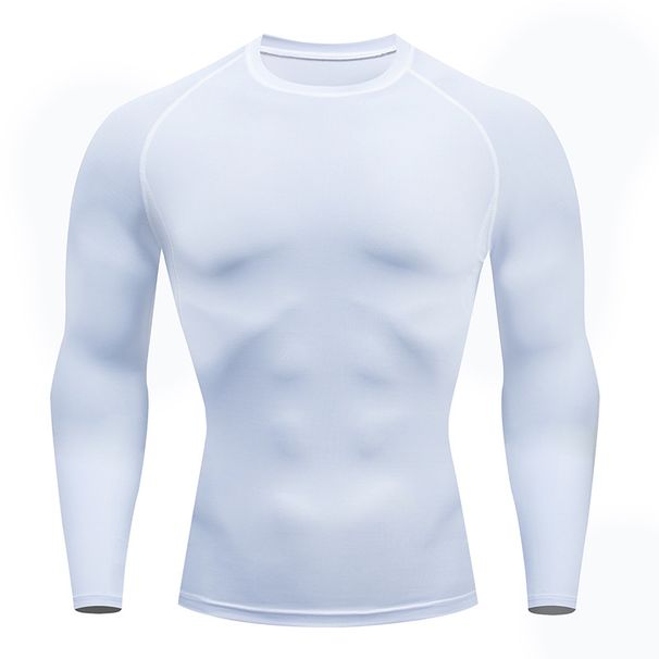 Men's Stretch Fitness Long Sleeve Shirt - Moisture Wicking Workout T-Shirt For Gym, Running & Outdoor Sports_desvips.com