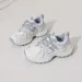 Womens White Grey Chunky Dad Sneakers Breathable Mesh Upper Non Slip Sole For Street Style_desvips.com