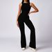 Peach Hip Lift Sports Jumpsuit For Women Casual Flared Pants Fitness Backless Yoga Outfit_desvips.com