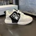 Mens Black White Color Block Casual Sneakers Suede And Leather Combination_desvips.com