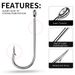 High Carbon Steel Lure Single Hook With Barbs For Sea And Rock Fishing, Long Handle Fishing Hooks, 100 Pieces/Pack_desvips.com