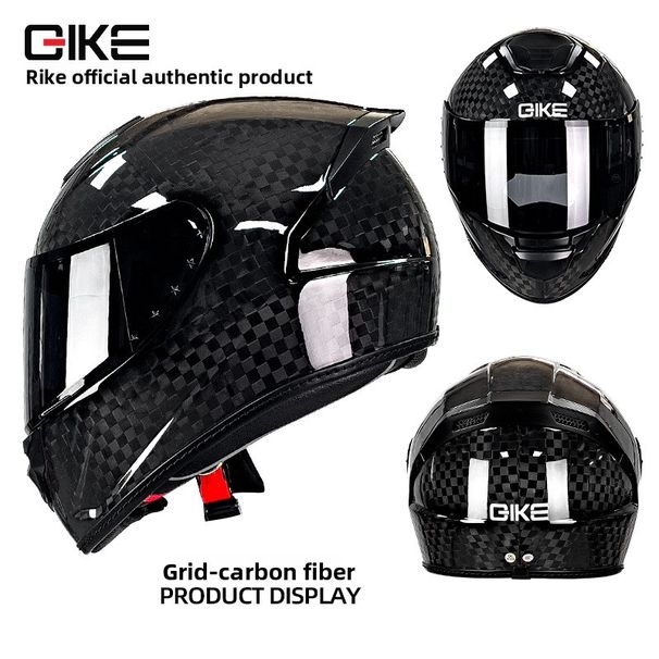 Qike Carbon Fiber Motorcycle Helmet, Stylish Lightweight Full-Face For All Seasons, Ultra-Light Men's Full Helmet_desvips.com