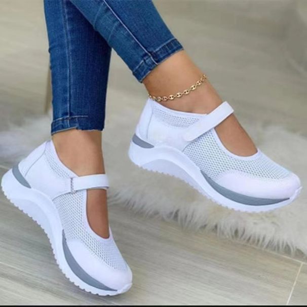 Women's spring and summer new foreign trade wedges and Velcro casual large size sports shoes for women_desvips.com
