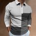 New Long Sleeved Multi-color Digital Printed Shirt For Men's Casual Polo_desvips.com