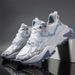 Men's Summer Thick-soled Casual Sports With Front Laces Fashionable Mesh Breathable Color Matching Shoes_desvips.com