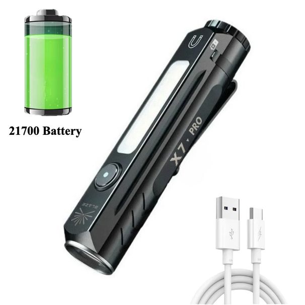 COB LED Rechargeable Flashlight Magnetic Work Light Portable Strong Hand Lamp For Outdoor Camping Emergency_desvips.com
