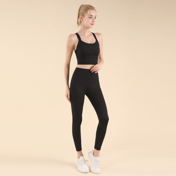 Color-Block High-Srengh Finess Se For Women, Cross-Back, High-Wais, Hip-Lifing, Pilaes, Running, Tigh Yoga_desvips.com