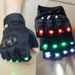 Half-Finger Cycling Breathable Outdoor Sports Lighting Night Fishing Performance Props Luminous Split-Finger Gloves_desvips.com