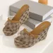 Brand Design Wedges Sandals Women 2024 Summer Retro Chunky Platform Slippers Woman Plus Size 42 High Heeled Beach Shoes_desvips.com