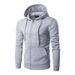 Men's Clothing New Spring and Autumn Style Zipper Hooded Sweatshirt Men's Cardigan Sweatshirt Long Sleeve Solid Color Sweatshirt_desvips.com