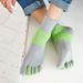 5 Pairs High Quality Men's Split Toe Sport Autumn Winter Thick Sweat-absorbing Anti-friction Cotton Socks Five Fingers_desvips.com