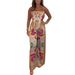 Women's Clothing 2024 New Sexy Printed Satin Suspender Top + Trousers Set_desvips.com