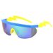 One-piece sunglasses for men and women lightning legs outdoor sports cycling glasses irregular windproof sunglasses tide_desvips.com