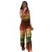 Women's Clothing Summer New Fashion Round Neck Sleeveless Waist Contrast Color Wide Leg Jumpsuit_desvips.com
