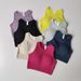 One-piece Running Fitness Sports Vest For Women, High-intensity Ribbed Hollow-out Bck, Shockproof Tight-fitting Yog_desvips.com