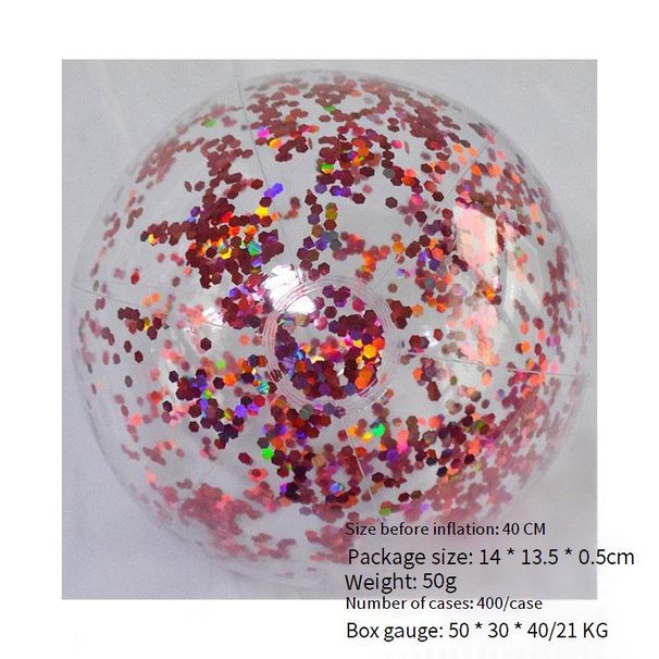 Shiny PVC Beach Ball Colorful Inflatable Water Toy For Pool Ocean Outdoor Family Play_desvips.com