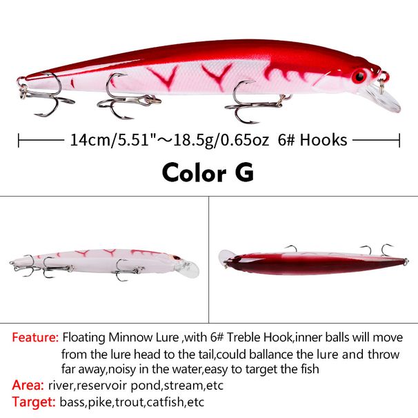 1pcs Top-tier Floating Lure 14cm/18.5g Hard Plastic Lure VIB Vibrating Lures Plastic Hard Lure Practical Fishing Tackle_desvips.com