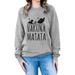 Hakuna Matata Printed Cross-border Autumn European And American Tops, Women's Round-neck Sweatshirt, Fashionable For_desvips.com