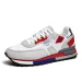 Mens Sports Made Of Genuine Leather Suede Patch Casual Lace Up Anti Slip Walking Comfortable Tennis Running Shoes W_desvips.com