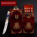 Mongolian Meat Knife Set – Premium 4Cr13 Steel Blades With Handcrafted Wooden Gift Box (6/8-Piece, Traditional Red & Blue Handle Options)_desvips.com