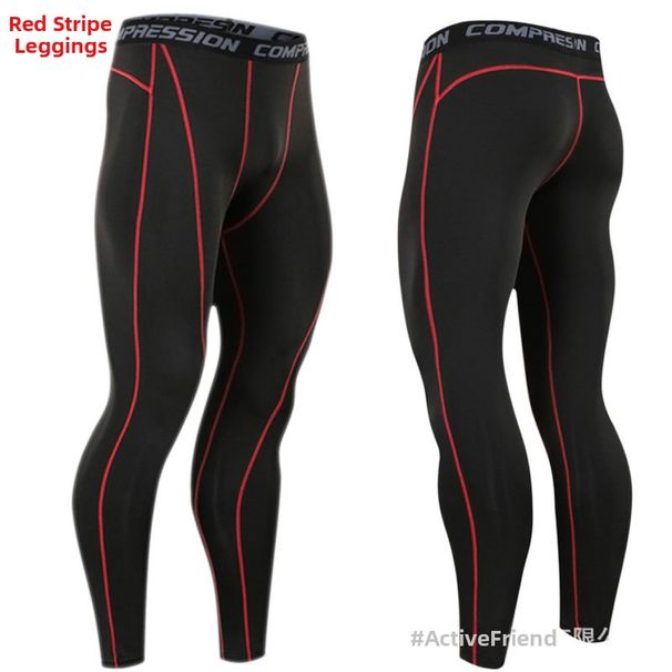 Men's Athletic Compression Leggings High Elasticity Quick Drying Long Pants Suitable For Running Training Basketball Fitness_desvips.com